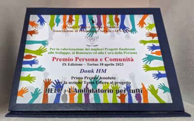 Donk HM remporte à Turin le prix “Persona e Comunità”