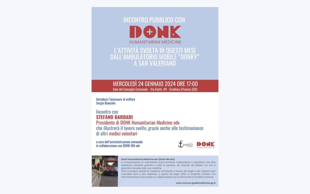 Donk HM presenta l’attività di Donky nell’incontro organizzato dall’Amministrazione Comunale di Gradisca d’Isonzo 